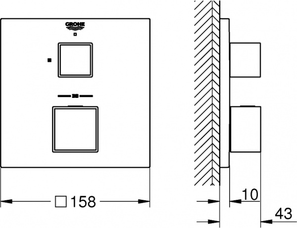  Grohe Grohtherm Cube 24153DC0  , 