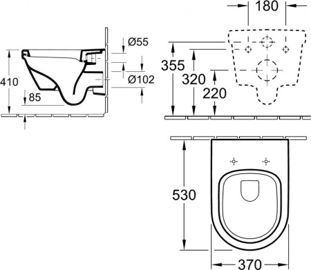 ��������  ������� ����������� ��� �������� Villeroy & Boch 9224 6100 + ������ ��������� Villeroy & Boch Omnia Architectura 5684 H101 alpin + ������ ��