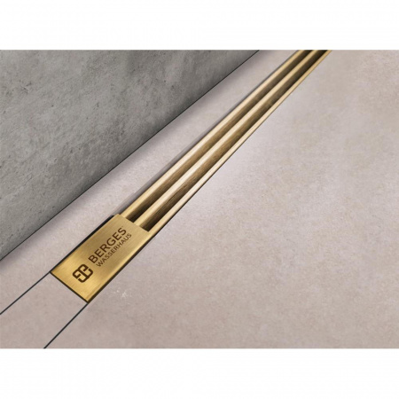 Душевой лоток Berges  SUPER Slim 800 нержавеющая сталь , решетка золото глянец 092154 Душевой лоток Berges  SUPER Slim 800 нержавеющая сталь , решетка золото глянец 092154