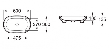 Раковина Roca Art 327221000 (60 см) Раковина Roca Art 327221000 (60 см)