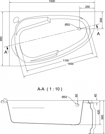   Cersanit Joanna 150x95 L + -