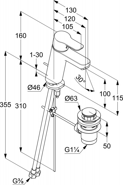  Kludi Pure&Easy 371900565  