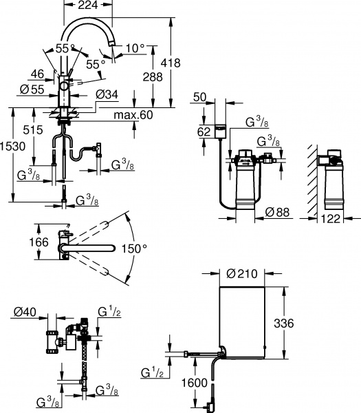  Grohe Red II Duo 30083DC1   ,  