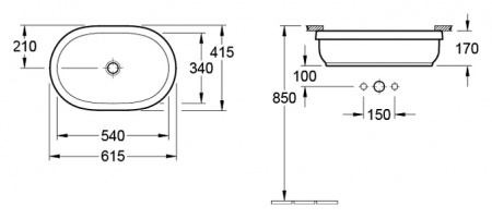 Раковина Villeroy & Boch Architectura 4176 60 01 alpin Раковина Villeroy & Boch Architectura 4176 60 01 alpin