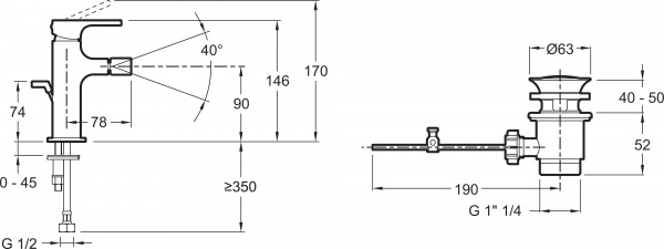  Jacob Delafon Strayt E8777-CP  