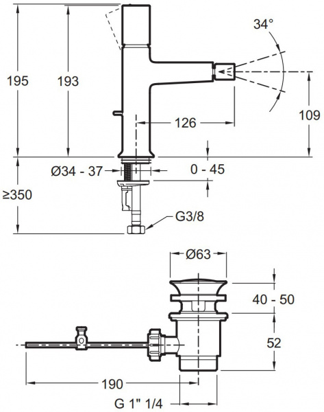  Jacob Delafon Rivoli E24167-CP  