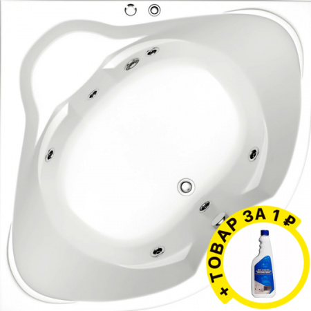 Акриловая ванна Bas Хатива 140x140 с г/м + средство Акриловая ванна Bas Хатива 140x140 с г/м + средство