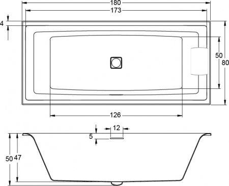   Riho Still Square 180x80  