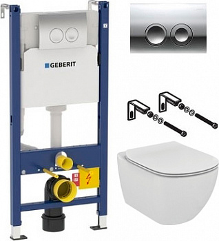 ��������  ������� ����������� ��� �������� Geberit Duofix Delta 458.124.21.1 3 � 1 � ������� ����� + ������-������� Ideal Standard Tesi T352701 � ����