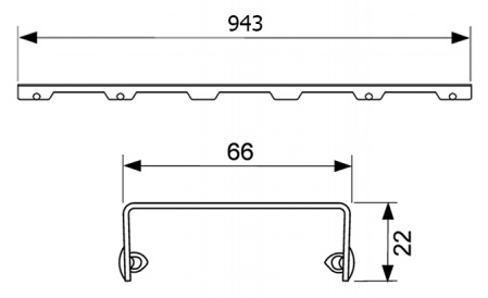 Решетка Tece TECEdrainline Lines 6 010 20 100 см глянцевая Решетка Tece TECEdrainline Lines 6 010 20 100 см глянцевая