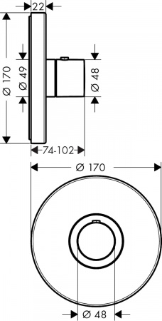  Axor ShowerSelect HighFlow 36721820  ,  
