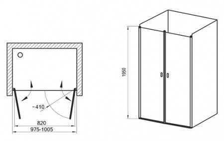     Ravak Chrome CSDL2-100 Transparent  