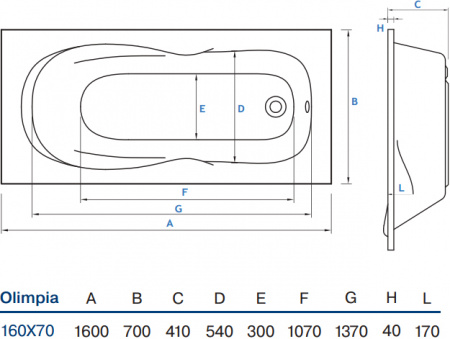   Koller Pool Olimpia 160x70