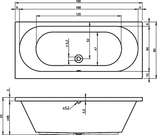   Riho Carolina 180x80