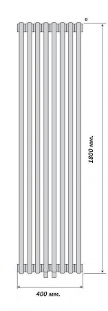 ����������� �������� PURMO Delta Laserline 8 ������, DL 3180x08 MR  / ������������ �������� ����� � ����������� ������ ������������