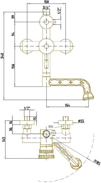������� ������ Bronze de Luxe Windsor 10120PF