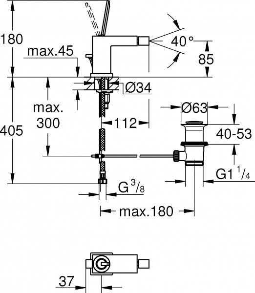  Grohe Eurocube Joy 23664000  