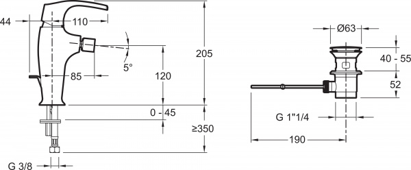  Jacob Delafon Symbol E73680-CP  