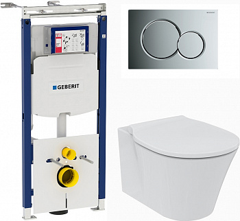    Ideal Standard Connect Air K819501  +  Geberit Duofix Sigma 12 Plattenbau 111.362.00.5    