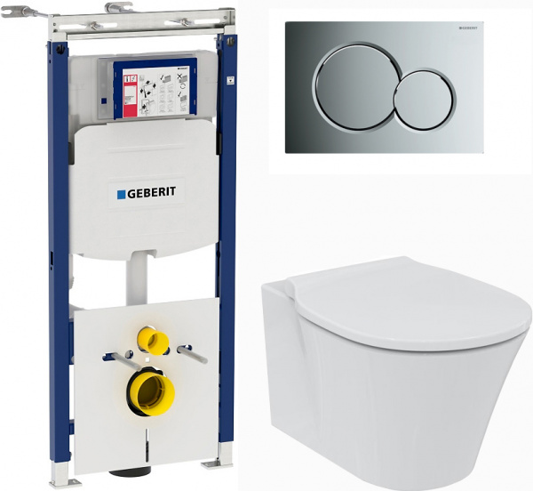    Ideal Standard Connect Air K819501  +  Geberit Duofix Sigma 12 Plattenbau 111.362.00.5    