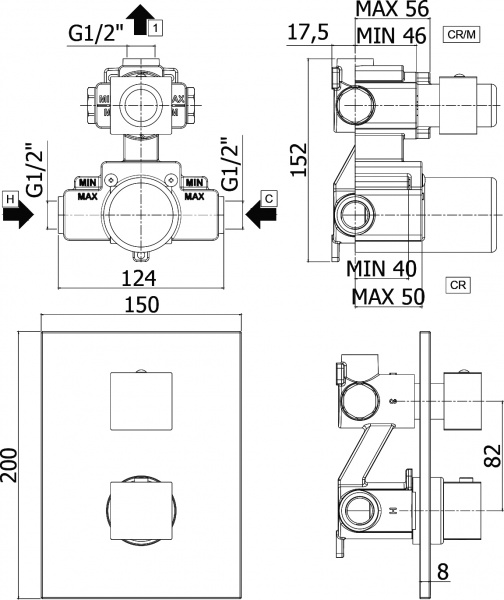  Paffoni Elle LEQ518NO/M   ,    