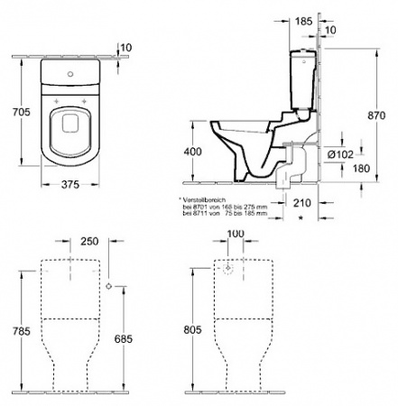 Бачок для унитаза Villeroy & Boch Sentique 5722 11R1 alpin Бачок для унитаза Villeroy & Boch Sentique 5722 11R1 alpin