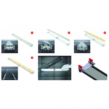 Душевой лоток Berges  C1 Norma 800 нержавеющая сталь , решетка чёрный матовый 095039 Душевой лоток Berges  C1 Norma 800 нержавеющая сталь , решетка чёрный матовый 095039
