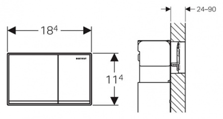   Geberit Omega 60 115.081.SQ.1 