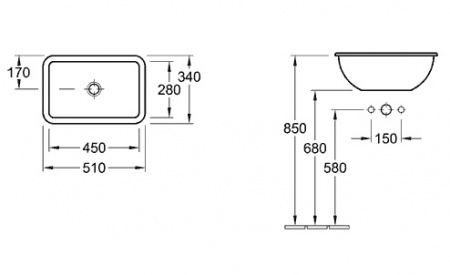 Раковина Villeroy & Boch Loop & Friends 6145 1001 alpin Раковина Villeroy & Boch Loop & Friends 6145 1001 alpin