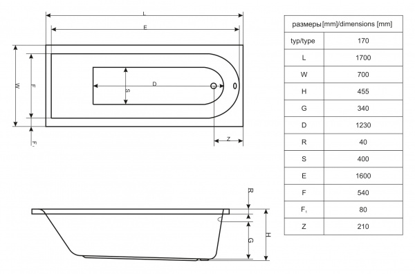   Excellent Actima Aurum Lux WAAC.AUR17LUX 170x70