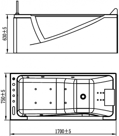   Orans OLS-BT65108 170x75 L
