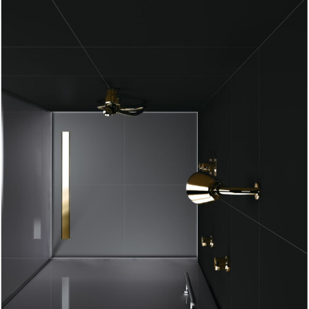 Душевой лоток Berges  В1 Keramik 600 нержавеющая сталь , решетка бронза 094117 Душевой лоток Berges  В1 Keramik 600 нержавеющая сталь , решетка бронза 094117