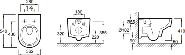       Jacob Delafon E5504-NF +     Jacob Delafon Odeon Rive Gauche EDR102-00 +  