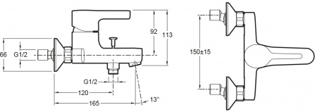  Jacob Delafon Viteo E15414-CP    