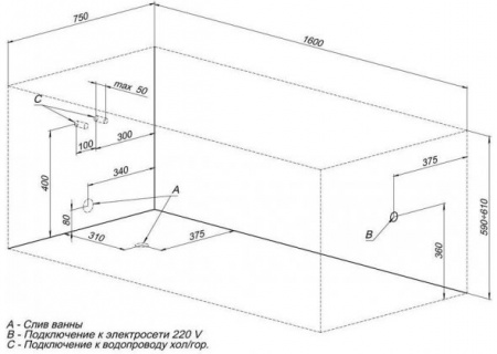  Aquanet Taurus 211290 160x75