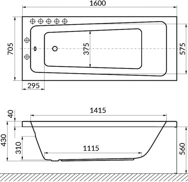  Excellent Ava WAEX.AVA16.SOFT 160x70