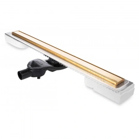 Душевой лоток Berges  В1 Keramik 900 нержавеющая сталь , решетка золото глянец 092120 Душевой лоток Berges  В1 Keramik 900 нержавеющая сталь , решетка золото глянец 092120