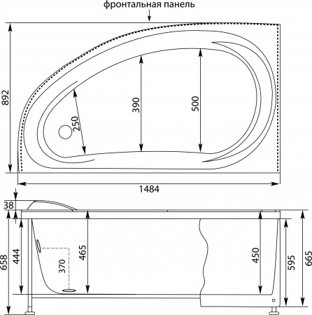 ��������� ����� Aquanet Maldiva 00205519 150x90 L � ��������