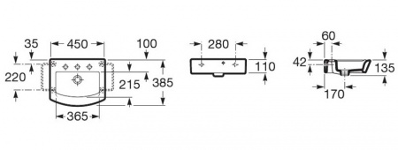 Рукомойник Roca Hall 327624000 (45 см) Рукомойник Roca Hall 327624000 (45 см)