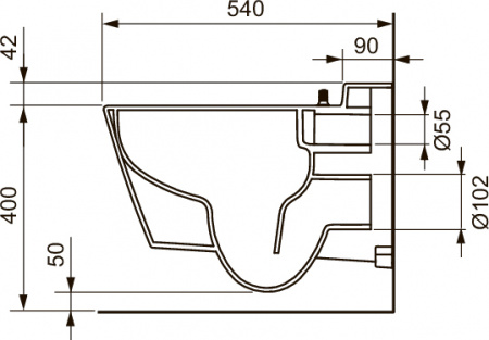Унитаз подвесной TECE One 9700204 безободковый Унитаз подвесной TECE One 9700204 безободковый