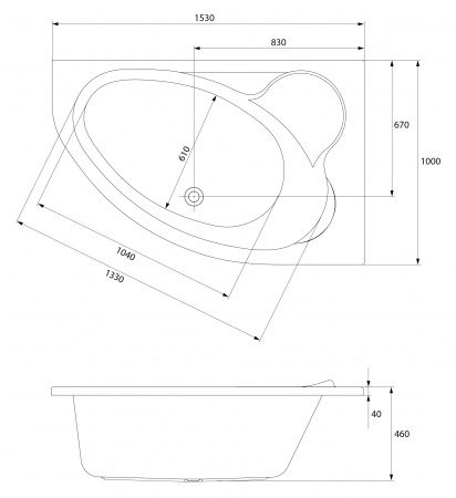   Cersanit Kaliope 150x100 R + -