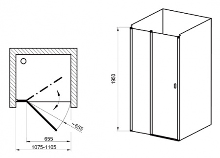     Ravak Chrome CSD2-110 Transparent  