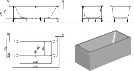   Kolpa San Elektra 5022-01 170x75
