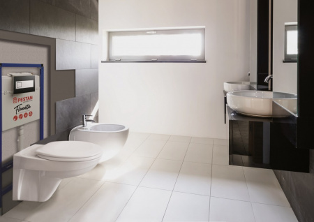 Комплект  Унитаз подвесной Pestan Fluenta Basic 40006460 + Система инсталляции для унитазов Pestan Fluenta 40006356 + Кнопка смыва Pestan Fluenta Diam Комплект  Унитаз подвесной Pestan Fluenta Basic 40006460 + Система инсталляции для унитазов Pestan Fluenta 40006356 + Кнопка смыва Pestan Fluenta Diam