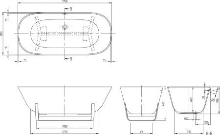   Villeroy & Boch Antheus UBQ175ANH7F400V-RW 175x80 stone white