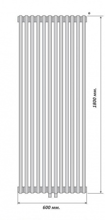 ����������� �������� PURMO Delta Laserline 12 ������, DL 2180x12 MR/ ������������ �������� ����� � ����������� ������ ������������