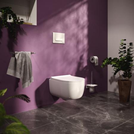 Инсталляция BERGES для скрытого монтажа унитаза NOVUM кнопка S1 белая 040241 Инсталляция BERGES для скрытого монтажа унитаза NOVUM кнопка S1 белая 040241