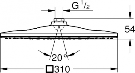   Grohe Rainshower Mono 310 Cube 26567LS0  
