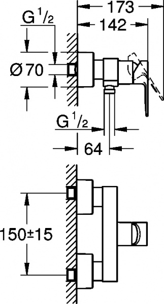  Grohe Lineare New 33865001  