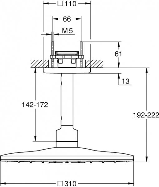   Grohe Rainshower SmartActive Cube 26481LS0